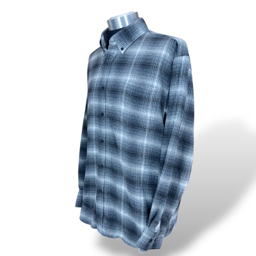 Mountain Ridge Men's Plaid Flannel Shirt Long Sleeve Button Down Casual size L‎